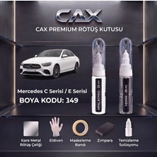 CAXCOLORS Mercedes C Serisi / E Serisi 149 Rötüş Boyası ve Premium Rötüş Seti (25 ml Boya + 25 ml Vernik + Ekipmanlar)