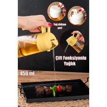 Porsima 2086-2 Çok Amaçlı Cam Sprey Şişe -Yağdanlık Limon Sirke Sos Püskürtücü, Sızdırmaz Yağlık Sarı 450ML