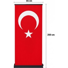 Arte Display Türk Bayrağı Baskılı Pro Roll Up Banner 85X200CM