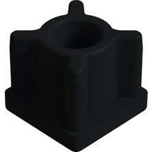 CATEKSSS 25X25 mm Plastik Rotil Gövdesi Siyah (1 Adet)