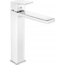 Eca - Tiera Bi Color Yüksek Tip Lavabo Bataryası Beyaz Outlet - 104888002-