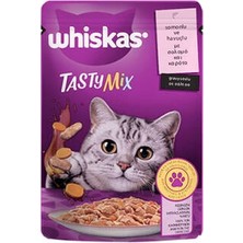 Bezos Pouch Tastymix Sos Içinde Somonlu ve Havuçlu Yetişkin Kedi Konservesi 85 gr