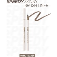 Peripera Ultra Ince ve Esnek Fırça Uçlu Kalem Eyeliner Perıpera Speedy Skinny Brush Liner (03 Muted Ash)