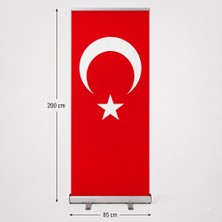 Arte Display Türk Bayrağı Baskılı Roll Up Banner 85X200CM