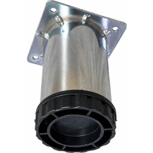 CATEKSSS Tablalı Ayarlı Metal Dolap Tezgah Baza Sehpa Koltuk Kanepe Ayağı Krom Çap:60 mm 8 cm (1 Adet)