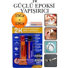 Empressco 2k Güçlü Epoksi Yapıştırıcı Şeffaf Çift Bileşenli Metal Plastik Cam Ahşap Mermer Hızlı Yapıştırma Tamir Macunu Oto Sanayi Ev Tipi Çok Amaçlı Yapışkan Kuvvetli Dekoratif 15+15 gr Iran Yapıştırıcı