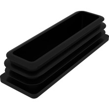 CATEKSSS 40X120 mm Profil Için Kademeli Içe Geçme Profil Tapası, Profil Kapak, Profil Tapa Siyah (1 Adet)