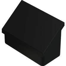 CATEKSSS 40X80 mm 52 Dereceli Iç Profil Tapası 1,2mm Siyah (2 Adet)