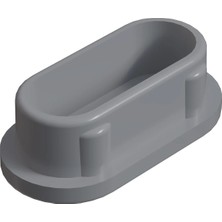 CATEKSSS 20X40 mm Elips Profil Tapası RAL7035 (1 Adet)