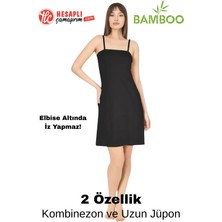 Lüx Drm Gd Goldoremi Premium Kadın Bambu 1 Ürün 2 Özellik Kombinezon ve Uzun Jüpon Elbise Altında Iz Yapmaz