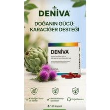 Deniva Enginar Ekstresi, Deve Dikeni, Kolin ve Alfa Lipoik Asit Içeren Takviye Edici Gıda 60 Kapsül