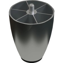 CATEKSSS 10 cm 3/8 Kalın Diş (Krom) Plastik Mobilya Yükseltici Koltuk Kanepe Armut (Tombul) Ayağı Ayakları (2 Adet)