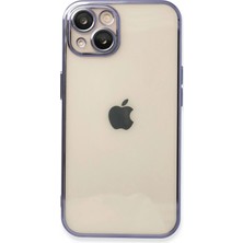 Gelalsat Newface Iphone 14 Kılıf Razer Lensli Silikon - Mor