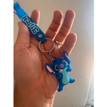 Herşey Nota Stitch Figürlü Silikon Anahtarlık ve Askı Aparatı Çocuk Genç Hediye Aksesuarı