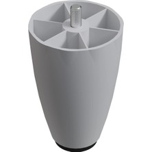 CATEKSSS 12 cm 3/8 Kalın Diş (Beyaz) Plastik Mobilya Yükseltici Koltuk Kanepe Armut Ayağı Ayakları (1 Adet)