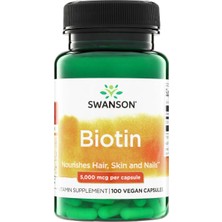 Swanson Biotin 5000 Mcg 100  An Kapsül