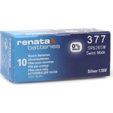 Renata 377 SR626SW 1.55V Alkalin Saat Pili 10 Adet