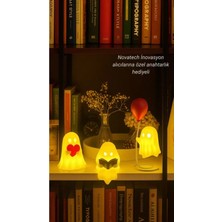 Piyatech Hayalet Figür Seti Kalpli, Kitap Okuyan ve Balonlu Modeller Ev Dekorasyonu Hediye Alternatifi Dekor