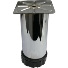 CATEKSSS Tablalı Ayarlı Metal Dolap Tezgah Baza Koltuk Kanepe Ayağı Krom Çap:42 mm 8 cm (1 Adet)