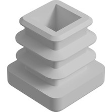 CATEKSSS 15X15 mm Profil Için Kademeli Içe Geçme Profil Tapası, Profil Kapak, Profil Tapa Beyaz (2 Adet)