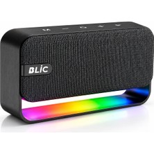 Blic Bls-70 12W Bluetooth Hoparlör Rgb Işıklı Güçlü Bass Tws Stereo Kumaş Dokulu Kablosuz Speaker