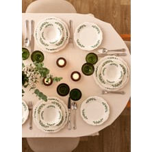 Bella Maison Lilly Porselen 24 Parça 6 Kişilik Yemek Takımı Yeşil