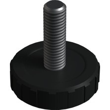 CATEKSSS M8 Ayar Vidası, Tırtıllı Vida, Bingo Ayak, Pingo Ayak Çap: 33 mm Vida Uzunluğu 20 mm Siyah (2 Adet)