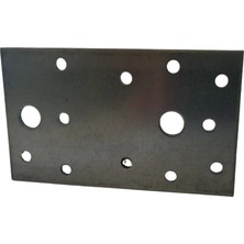 CATEKSSS Mobilya Dolap Bağlantı Sabitleme Düz Demir Gönye No:25 60X2X100 mm (2 Adet)