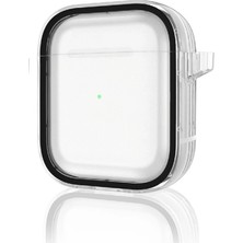 ALK Mey Ithalat®  Airpods 4 (4.nesil) Shiny Şeffaf Kılıf - Siyah