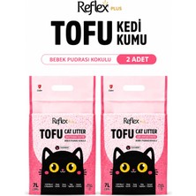 Reflex Tofu Kedi Kumu Bebek Pudrası Kokulu 7 L x 2 Adet