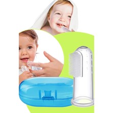 Silikon Bebek Diş Kaşıyıcı Parmak Dış Fırçası Kutulu Yumuşak Bebek Diş Fırçası Diş Kaşıma Aparatı