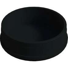 CATEKSSS 60 mm Düz Iç Profil Tapası 1.2 mm Siyah (2 Adet)