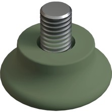 CATEKSSS M8X15 Düz Bingo Ayak, Pingo Ayak Çap:30 mm Krem (2 Adet)