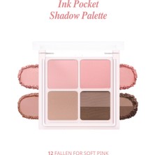 Peripera Mat Tonlarda 4lü Far Paleti Perıpera Ink Pocket Shadow Palette(12 Fallen For Soft Pink)