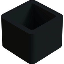 CATEKSSS Sessiz Tip Sandalye Pabucu Masa Sandalye Zemin Koruyucu 30X30 mm Siyah (2 Adet)