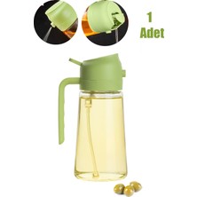 Porsima 2086-3 Çok Amaçlı Cam Sprey Şişe -Yağdanlık Limon Sirke Sos Püskürtücü, Sızdırmaz Yağlık Yeşil 450ML