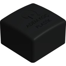 CATEKSSS 40X40 mm Dış Profil Pabucu siyah (2 Adet)