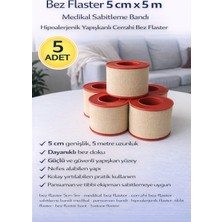 Bezos Bez Flaster 5 cm x 5 M Medikal Sabitleme Bandı Hipoalerjenik Yapışkanlı Cerrahi Bez Flaster 5 Adet