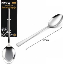 Metal Servis Kaşığı - Krom Renk - 27 cm
