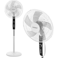 Everest FAN11 Cool Air 16'' 50 Watt 5 Pervaneli 3 Kademe 1200RPM Zaman Ayarlı Vantilatör - Beyaz