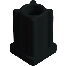 CATEKSSS 20X20 mm Plastik Rotil Gövdesi M8 Siyah (1 Adet)