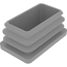 CATEKSSS 30X50 mm Profil Için Kademeli Içe Geçme Profil Tapası, Profil Kapak, Profil Tapa Gri RAL7035 (1 Adet)