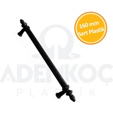 CATEKSSS Kumru 160 mm Çekmece Dolap Mobilya Kulpu Polimer Sert Plastik 160 Kumru Siyah (1 Adet)