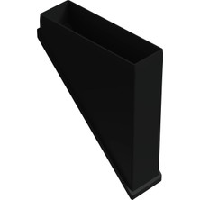 CATEKSSS 40X120 mm 45 Dereceli Iç Profil Tapası Siyah (1 Adet)