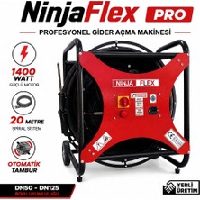 Dilek Ninjaflex Pro Profesyonel Gider Açma Makinesi 20 Metre Otomatik Tamburlu 1400 Watt