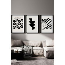 512 Store Estetik Duvar Posteri, 3'lü Abstract Poster Seti, Modern Tablo,dekoratif Çerçevesiz Tablo