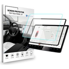 Carwiner Mat Ekran Koruyucu Tesla Model 3 Model Y 15 Inç Merkez Kontrolü Dokunmatik Ekran Araba Navi