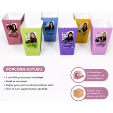 Cutelier Manifest Popcorn Mısır Kutusu 6'lı – Doğum Günü Parti Malzemesi Cips ve Atıştırmalık Kutusu