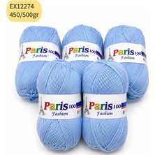 Oxford İplik Ihraç Fazlası 5'li Paket 450/500 gr Akrilik Bebe Mavi EX12274