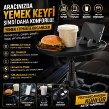 Bowie Araba için yemek tepsisi yemek masası bardaklığa takılan organizer tüm araçlar ile uyumlu
